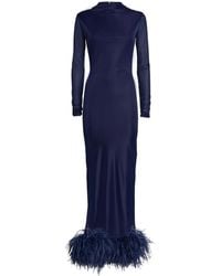 16Arlington - Luna Feather-Trim Gown - Lyst