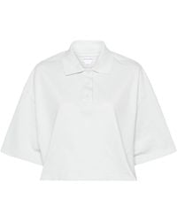 Bottega Veneta - Piqué-weave Cropped Polo Shirt - Lyst