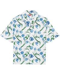 KENZO - Camicia A Fiori Con Maniche Corte - Lyst
