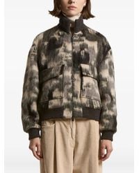 Peserico - Reißverschluss-Jacke Mit Camouflagemuster - Lyst
