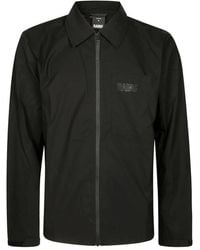 Rains - Logo-Detail Shirt Jacket - Lyst