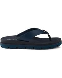 Prada - Tongs À Logo - Lyst