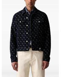 Guess - Jacquard Denim Jacket - Lyst