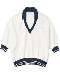 1989 STUDIO - V-Neck Trim Sweater - Lyst