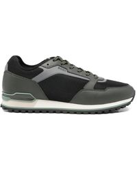 BOSS - Lace-Up Panelled Sneakers - Lyst