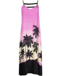Palm Angels - Midi-jurk Met Print - Lyst