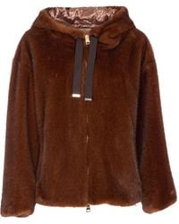 Herno - Faux Fur Jacket With Hood - Lyst
