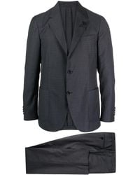 Lardini - Karierter Anzug mit steigendem Revers - Lyst