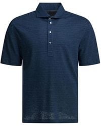 Brunello Cucinelli - Button-Fastening Short-Sleeve Polo Shirt - Lyst