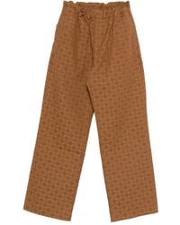 Sandro - Patterned Wide-Leg Jeans - Lyst