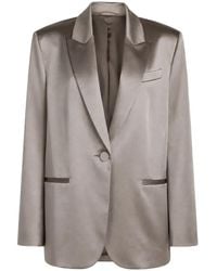 The Sei - Single-Breasted Oversized Silk Blazer - Lyst