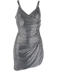 Philipp Plein - Crystal-Embellished Logo Mini Dress - Lyst