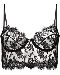 Dolce & Gabbana - Underwire-cup Floral-lace Bra - Lyst