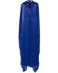 Alberta Ferretti - Cape-Insert Maxi Dress - Lyst