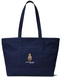Polo Ralph Lauren Navy Polo Bear Tote in Blue for Men | Lyst
