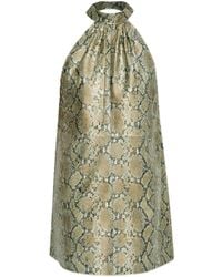 Gestuz - Feliza Snakeskin Halterneck Dress - Lyst