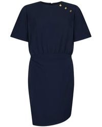 Liu Jo - Robe Courte À Boutons Dorés - Lyst