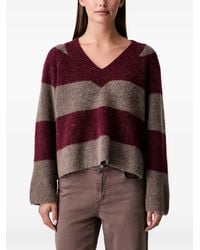 Mos Mosh - V-Neck Striped Sweater - Lyst