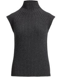 Ralph Lauren - Ribbed High-Neck Sleeveless Top - Lyst