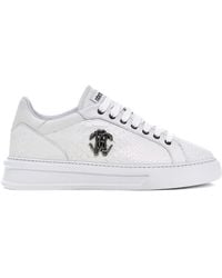 Roberto Cavalli - Logo-Plaque Low-Top Sneakers - Lyst