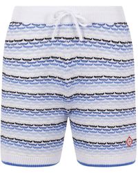 CASABLANCA - Logo Patch Drawstring Shorts - Lyst