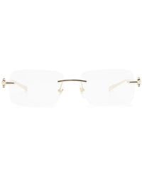 Gucci - Brille Mit Eckigem Gestell - Lyst