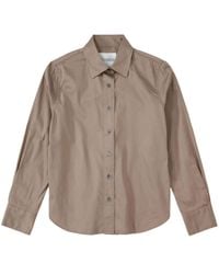 Closed - Long-sleeve Satin Cotton Shirt - Lyst