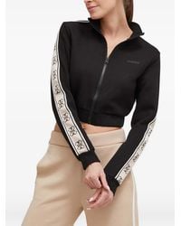 Guess - Logo-Tape Cropped Jacket - Lyst