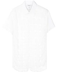 Amir Slama - Crochet-Panel Short-Sleeved Shirt - Lyst