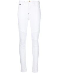 Philipp Plein - High-Waisted Biker Jeans - Lyst