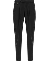PT Torino - Union Buckled-Waist Tapered Trousers - Lyst