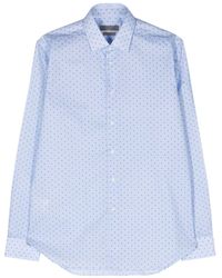 Corneliani - Geometric-print Cotton Shirt - Lyst