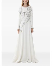 Dina Melwani - Crystal-Embellished Hummingbird Evening Maxi Gown Dress - Lyst