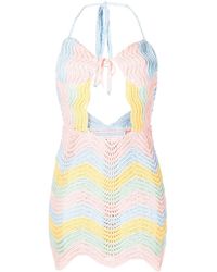 CASABLANCA - Rainbow Gradient Crochet Dress - Lyst