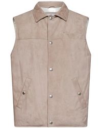 Brunello Cucinelli - Padded Leather Gilet - Lyst