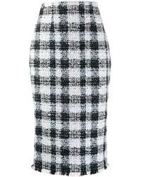 McQueen - Plaid Tweed Skirt - Lyst