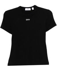 Off-White c/o Virgil Abloh - T-Shirt Nervuré Off Stamp - Lyst