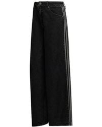 adidas - Firebird Adilenium Side-Stripe Wide-Leg Jeans - Lyst