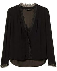 Twinset - Georgette Blouse With Lace - Lyst