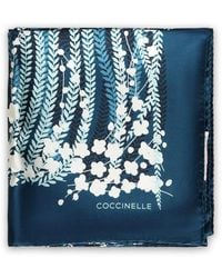 Coccinelle - Foulard En Soie À Fleurs - Lyst