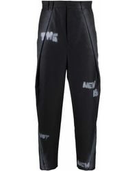 Adererror - Slogan Print Straight-Leg Trousers - Lyst