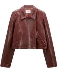 Dorothee Schumacher - Broken Shine Leather Jacket - Lyst