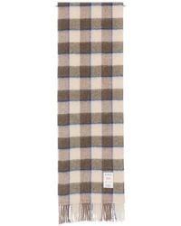 A.P.C. - Check-Pattern Fringed Scarf - Lyst