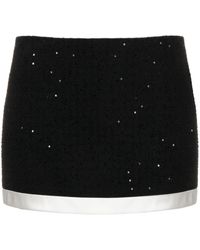 Miu Miu - Sequin-embellished Bouclé Miniskirt - Lyst