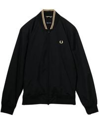Fred Perry - Logo-Embroidered Bomber Jacket - Lyst