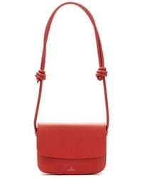 La Portegna - Lucia Knotted Leather Shoulder Bag - Lyst