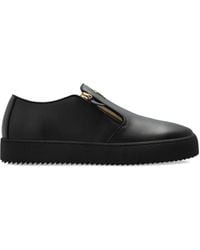 Giuseppe Zanotti - Zip-Detail Leather Sneakers - Lyst
