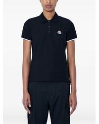 Moncler - Logo-Patch Piqué Polo Shirt - Lyst
