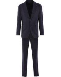 Tagliatore - Pinstripe-Pattern Wool Suit - Lyst