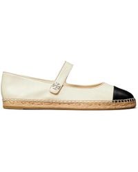 Tory Burch - Cap-Toe Marry Jane Leather Ballet Flats - Lyst